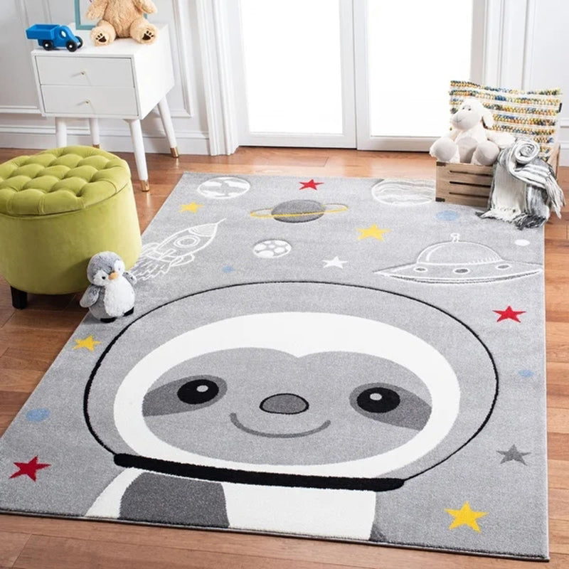 BowLift | Lovely Children's Room Carpet Multicolor Cartoon Printed Carpet Polyester Pet-Friendly Machine Washable Indoor Carpet