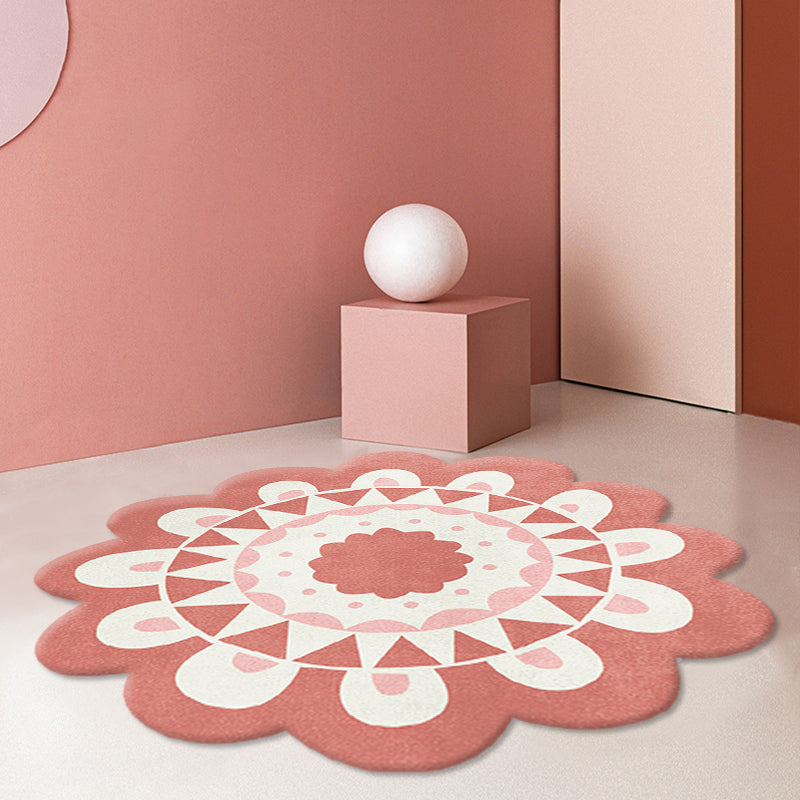 BowLift | Irregular Shape Cartoon Carpet Multicolor Funky Area Rug Synthetic Pet-Friendly Non-Slip Backing Rug for Room