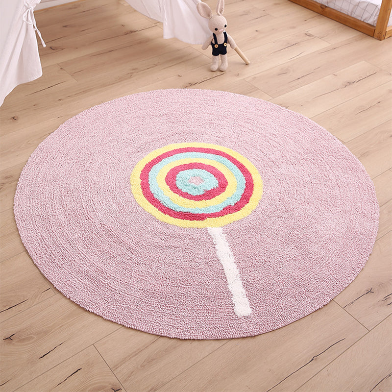 BowLift | Colorful Lollipop Print Rug made of Cotton, Comfort Rug, Pet-friendly, Washable, Easy to Care, Rug for Kids