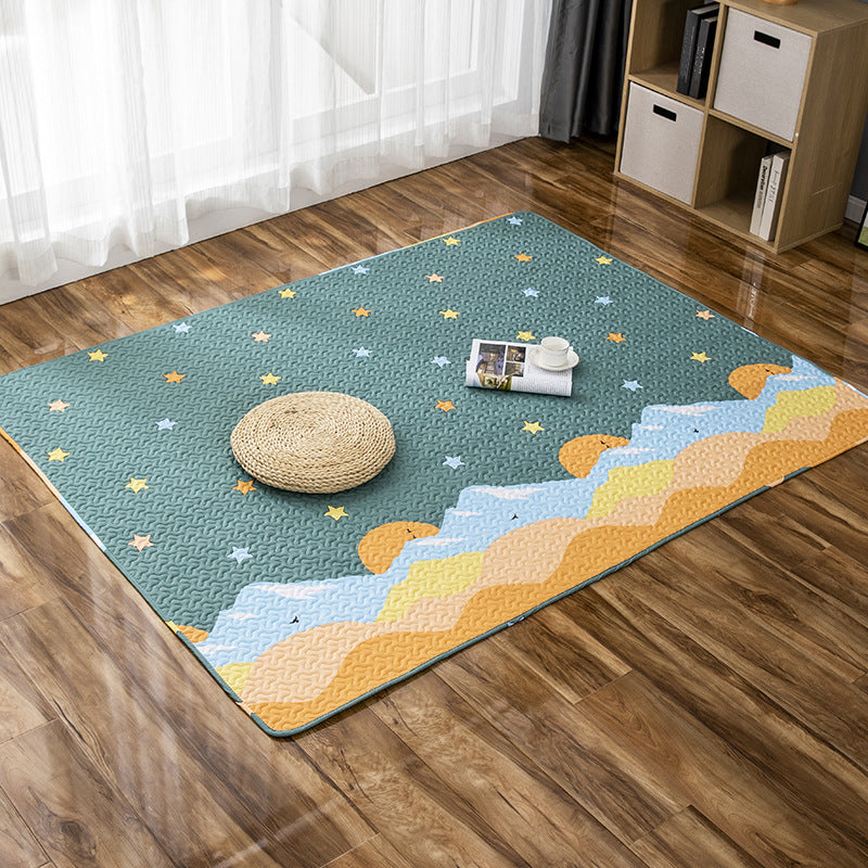 BowLift | Comfort Kids Room Rug Multicolored Cartoon Rug Cotton Blend Pet-Friendly Easy Care Rug