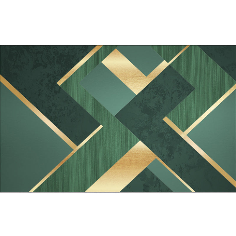 BowLift | Luxury Living Room Rug Multicolor Geometric Pattern Rug Polyester Non-Slip Machine Washable Rug
