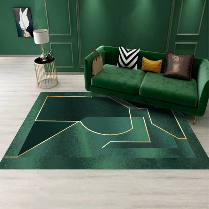 BowLift | Luxury Living Room Rug Multicolor Geometric Pattern Rug Polyester Non-Slip Machine Washable Rug