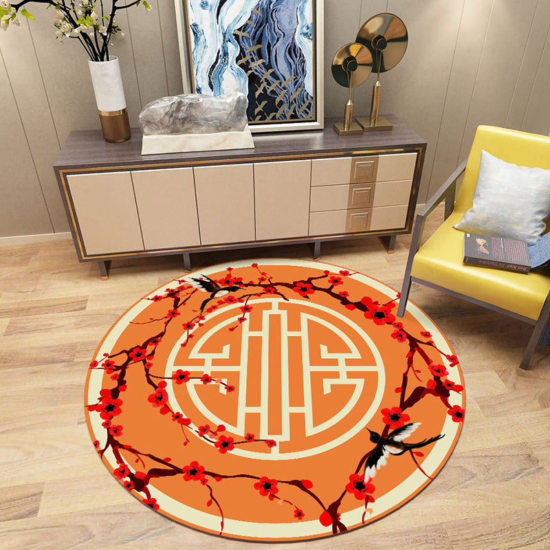BowLift | Majestic Oriental Carpet Multi Colored Print Rug Pet-friendly Non-slip Background Rug for Study Room