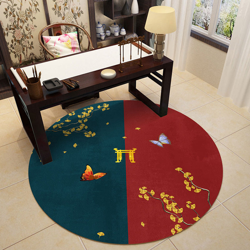 BowLift | Majestic Oriental Carpet Multi Colored Print Rug Pet-friendly Non-slip Background Rug for Study Room