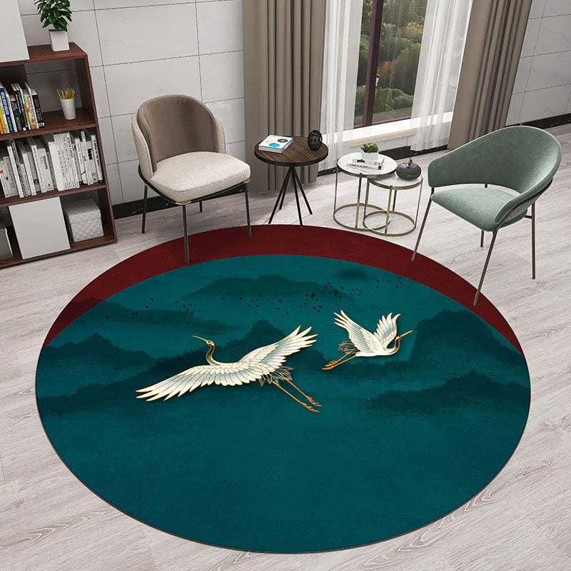 BowLift | Majestic Oriental Carpet Multi Colored Print Rug Pet-friendly Non-slip Background Rug for Study Room