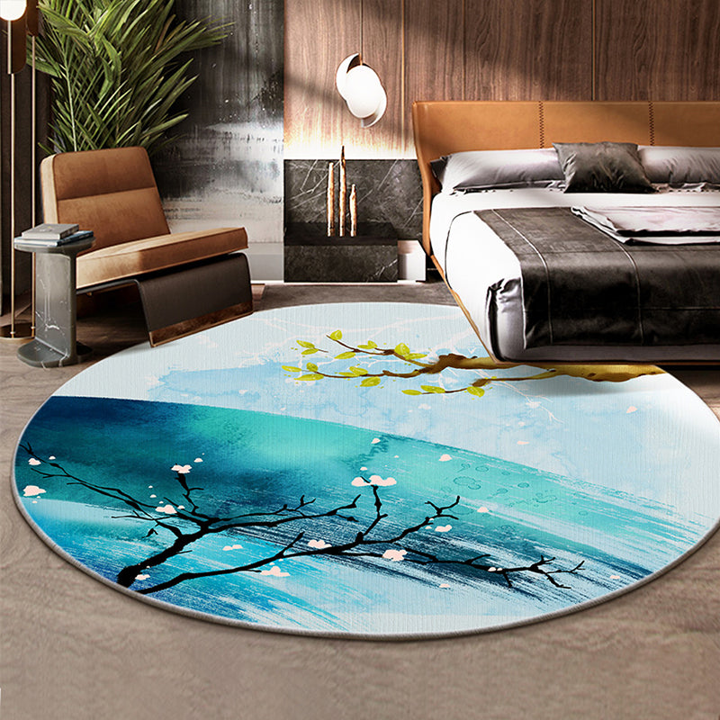 BowLift | Classic Flower and Bird Carpet Multicolor Chinese Carpet Synthetic Non-Slip Back Stain-Resistant Carpet for Deco