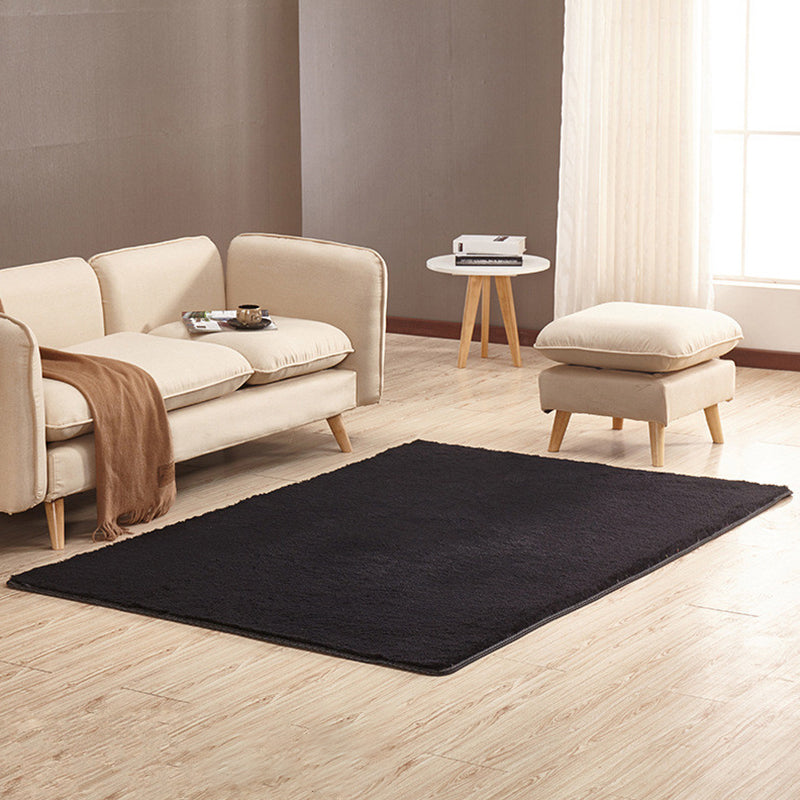 BowLift | Fluffy Plain Rug Multi Colored Casual Rug Synthetic Washable Pet Friendly Non-slip Carpet for Living Room