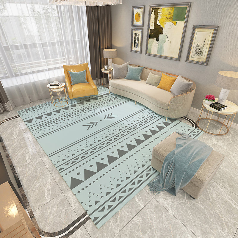 BowLift | Americana Printed Rug Multicolor Synthetic Rug Non-Slip Back Stain Resistant Washable Rug for the Living Room