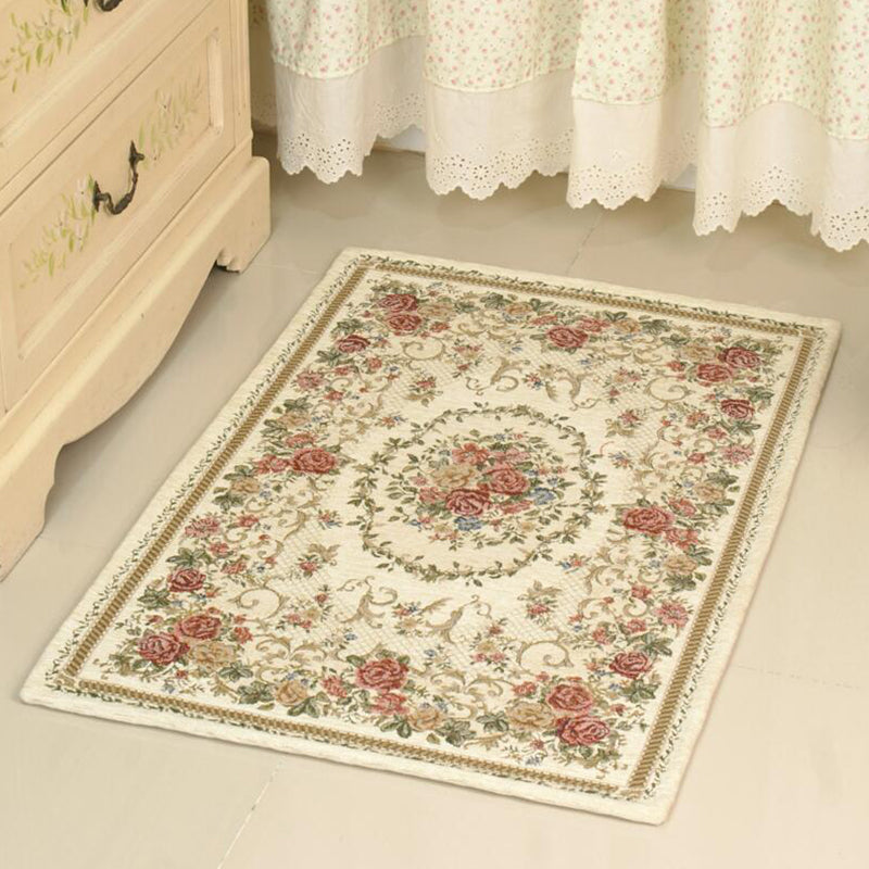 BowLift | Simple Bedroom Carpet Colorful Floral Printed Indoor Rug Acrylic Non-Slip Pet-Friendly Rug