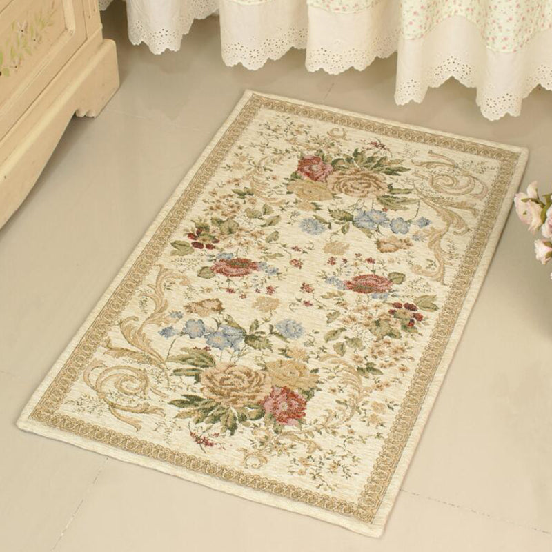 BowLift | Simple Bedroom Carpet Colorful Floral Printed Indoor Rug Acrylic Non-Slip Pet-Friendly Rug