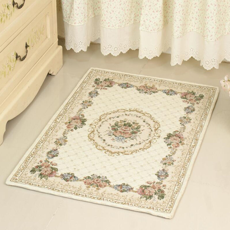 BowLift | Simple Bedroom Carpet Colorful Floral Printed Indoor Rug Acrylic Non-Slip Pet-Friendly Rug