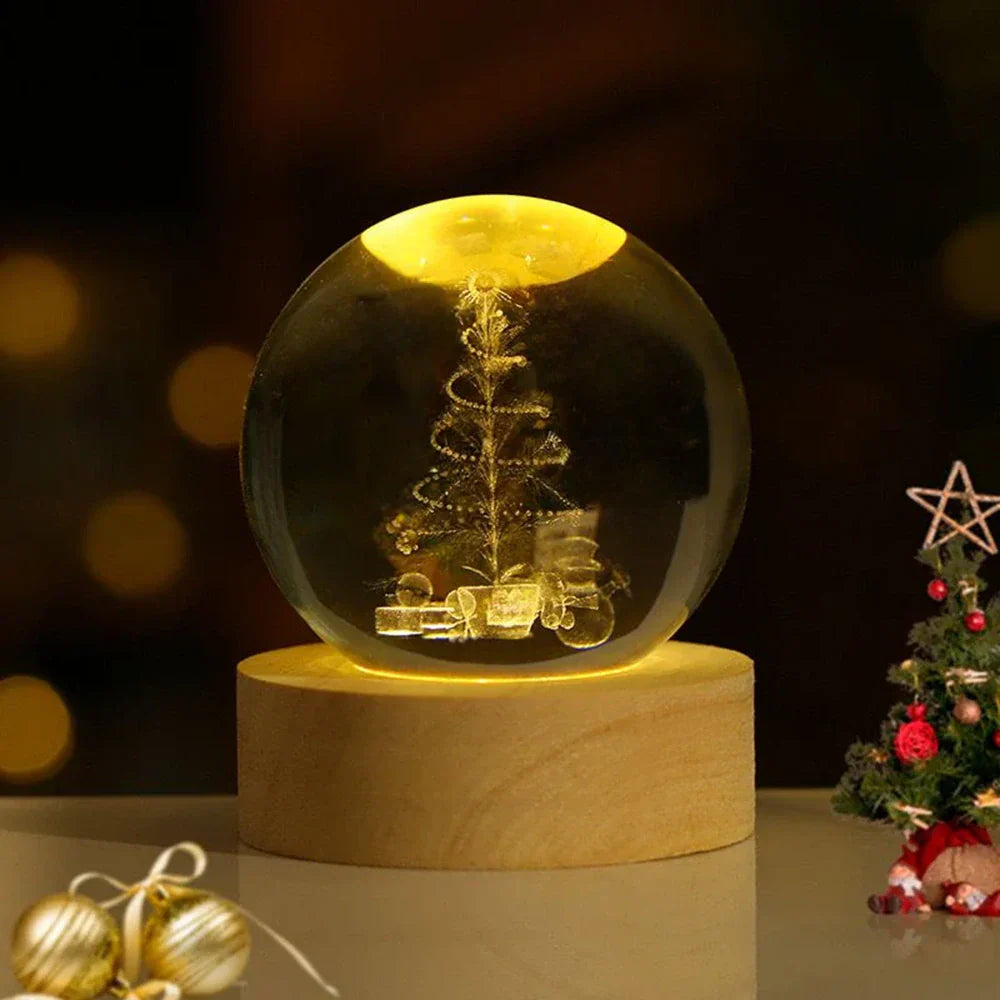 BowLift | LED Night Light with 3D Crystal Sphere