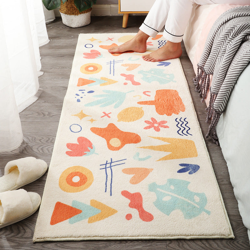 BowLift | Beautiful Children's Room Rug Multi-colored Cartoon Printed Area Rug Lambswool Non-slip Machine Washable Rug