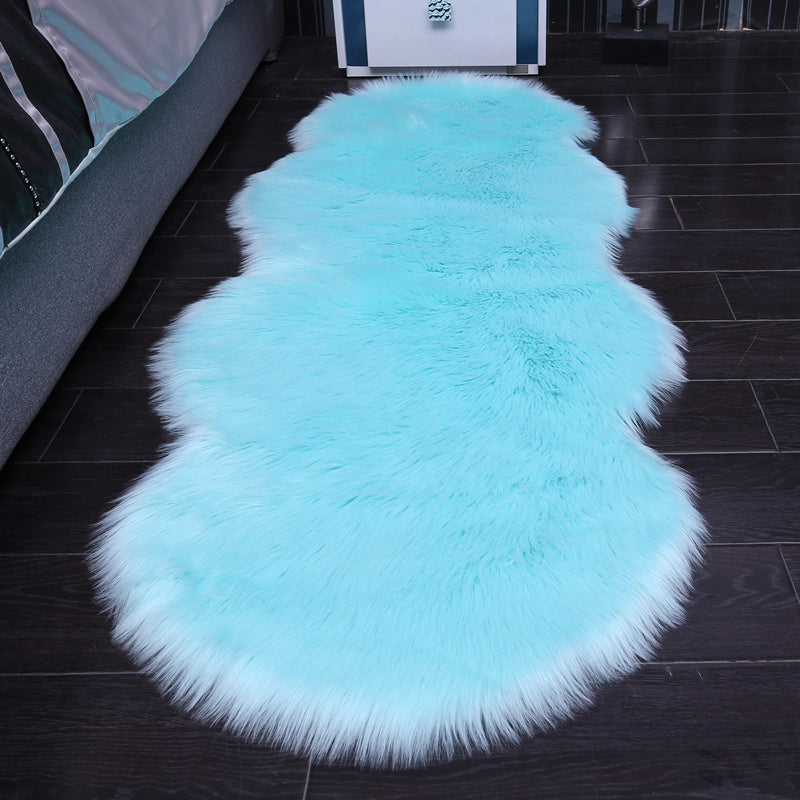 BowLift | Irregular Shape Solid Color Rug Multi Colors Soothing Indoor Rug Polyester Non-Slip Back Machine Washable Rug for Room