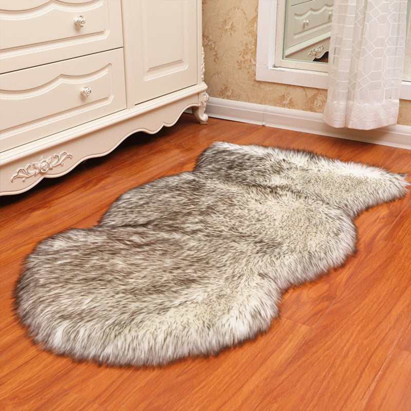 BowLift | Irregular Shape Solid Color Rug Multi Colors Soothing Indoor Rug Polyester Non-Slip Back Machine Washable Rug for Room