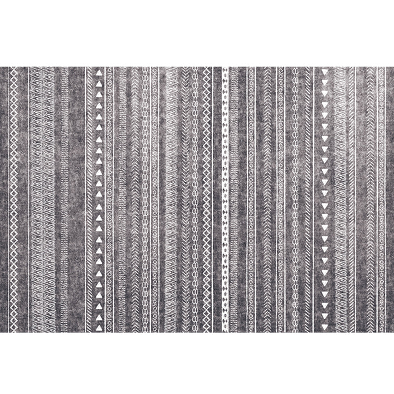 BowLift | Bohemian Living Room Rug Multicolor Geometric Pattern Rug Polyester Non-Slip Mat Pet-Friendly Indoor Rug