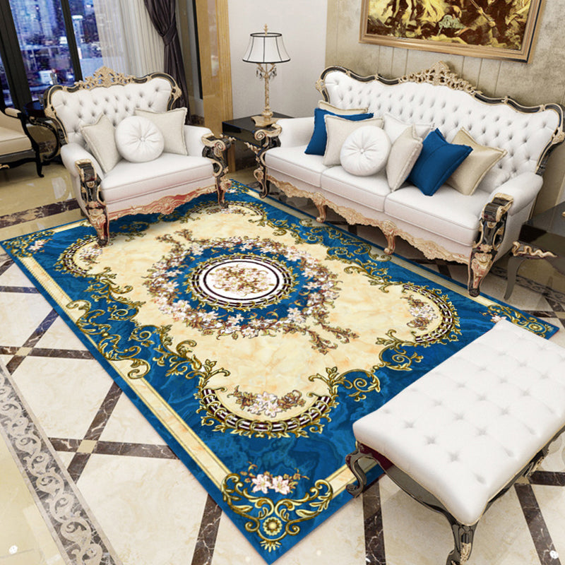 BowLift | Antique Salon Carpet Multicolor Floral Pattern Carpet Polyester Non-Slip Backing Pet-Friendly Indoor Carpet