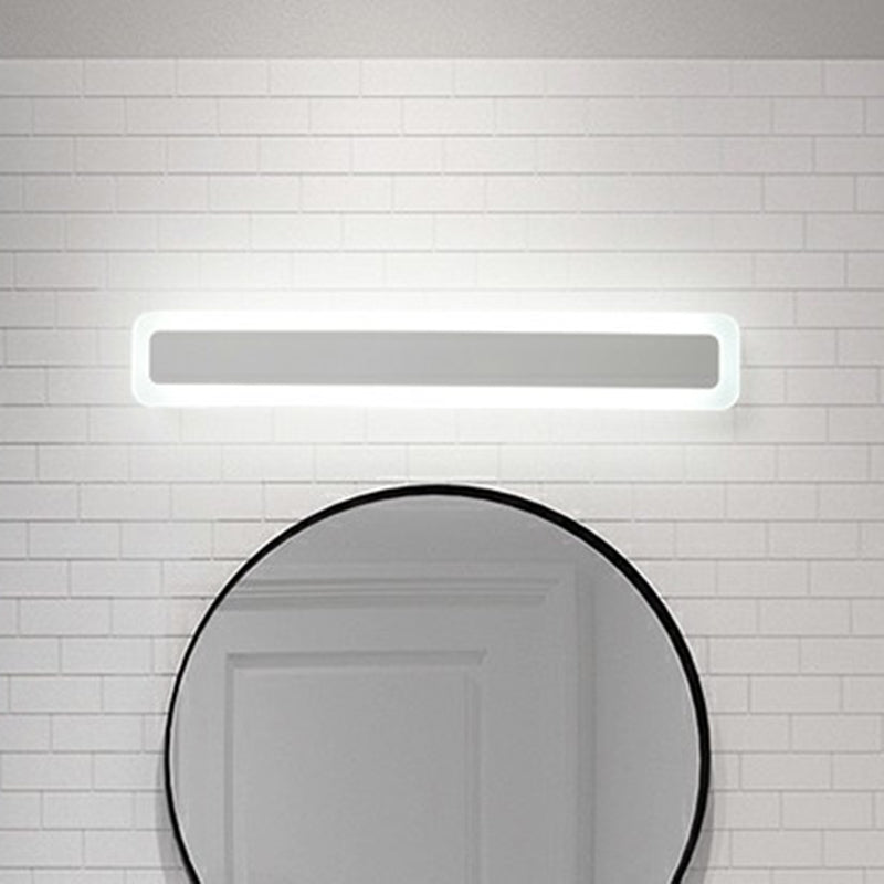 BowLift | Bar-shaped Vanity Light Minimalist Acrylic Bathroom LED Wall Lighting in White