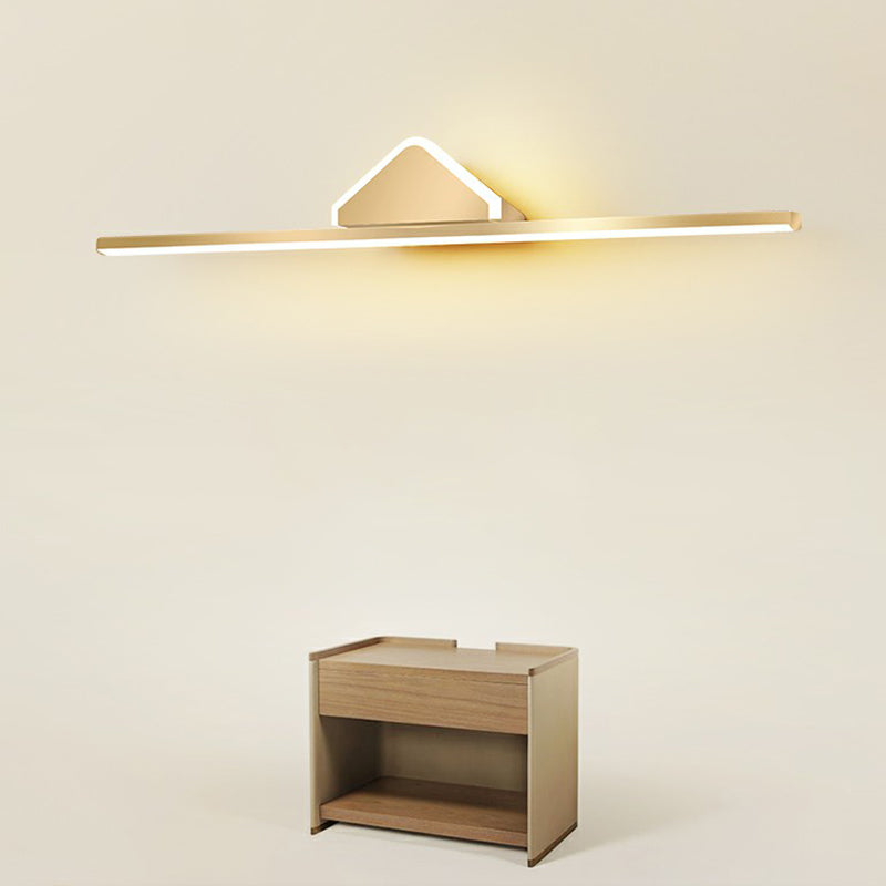 BowLift | Acrylic Linear LED Vanity Wall Light Minimalism Gold Finish Wall Lighting for Bathroom