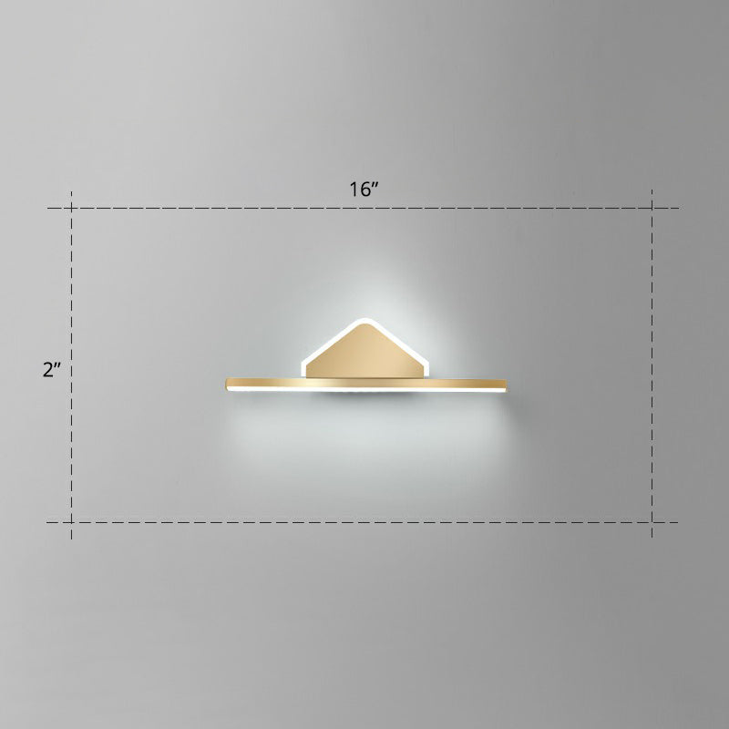 BowLift | Acrylic Linear LED Vanity Wall Light Minimalism Gold Finish Wall Lighting for Bathroom