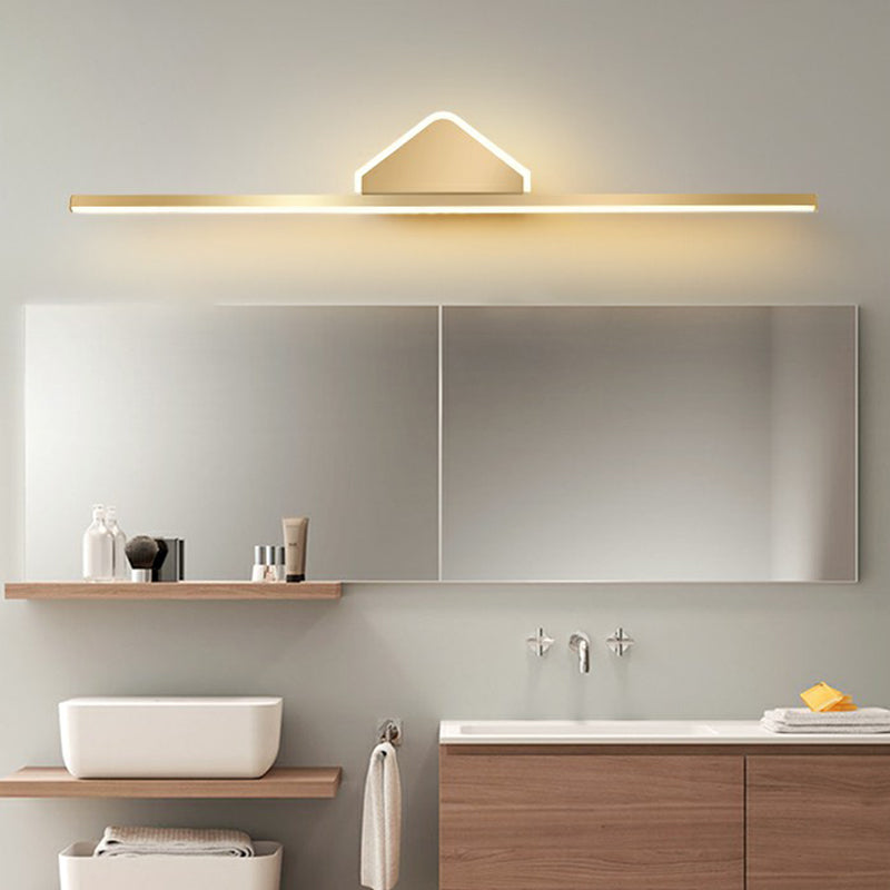BowLift | Acrylic Linear LED Vanity Wall Light Minimalism Gold Finish Wall Lighting for Bathroom