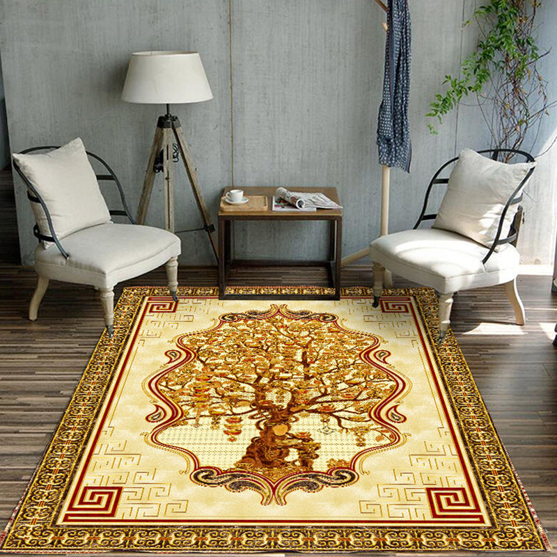 BowLift | Formal Living Room Carpet Multicolored Plant Print Carpet for Indoors Polypropylene Non-Slip Back Pet-Friendly Carpet