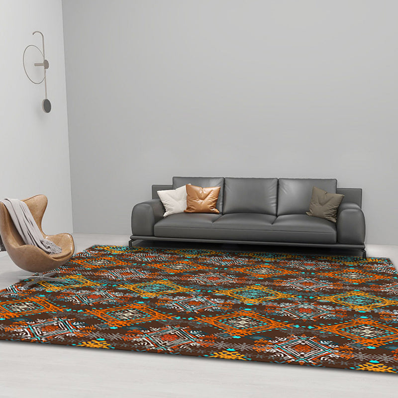 BowLift | Comfort Geometric Print Rug Multicolor Polyester Area Rug Non-Slip Back Pet-Friendly Indoor Carpet for the Living Room