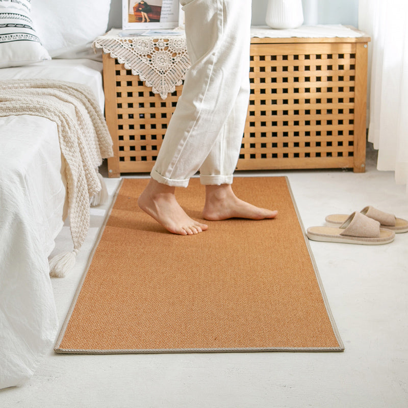 BowLift | Rustic Solid Color Rug Multi-Color Jute Indoor Rug Non-Slip Backing Pet Friendly Easy Care Area Group for Bedroom