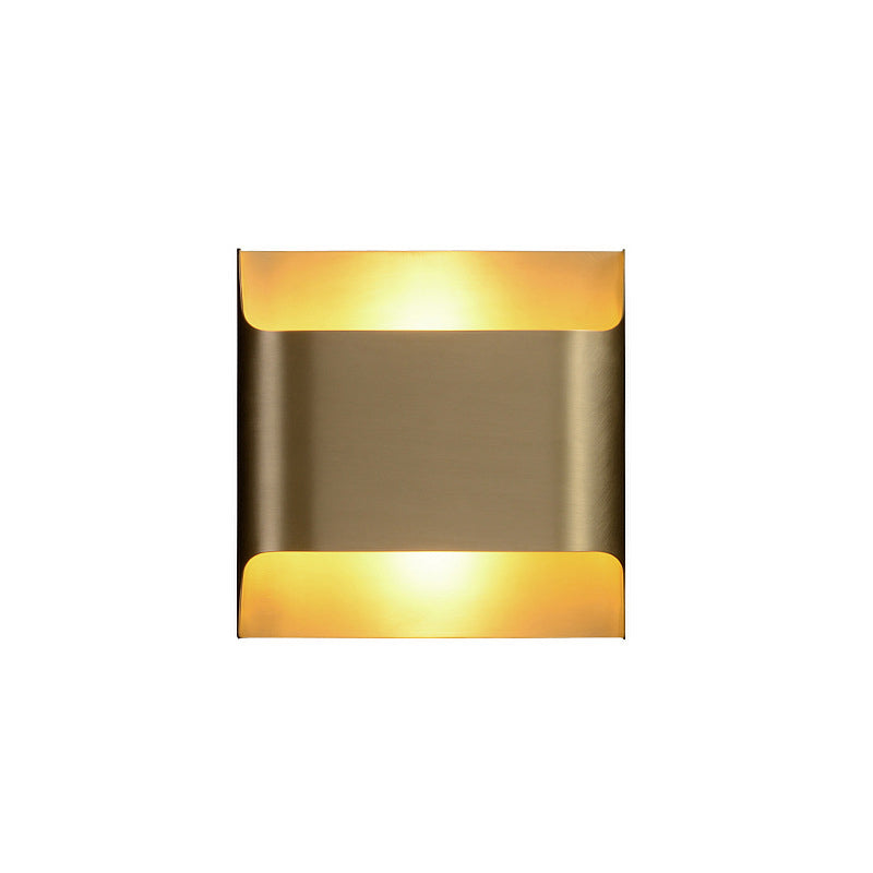 BowLift | Gold Box Flush Wall Lamp Post-Modern Single Metal Wall Light for Stairs