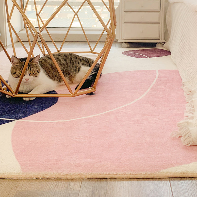 BowLift | Simple Color Block Carpet Multi-Color Synthetic Rug Non-Slip Backing Easy Care Pet Friendly Indoor Carpet for Home
