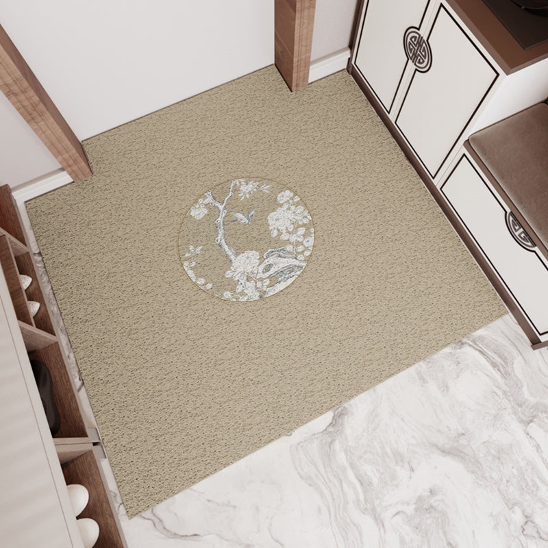 BowLift | Chinese Floral Pattern Carpet Multicolored PVC Mat With Non-Slip Back Stain-Resistant Mat for the Room
