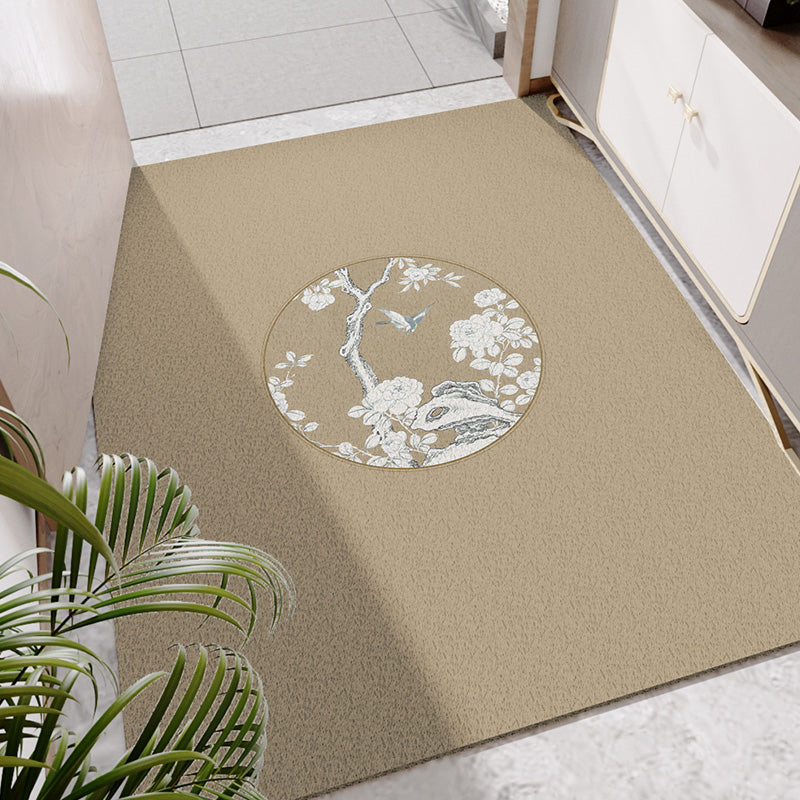 BowLift | Chinese Floral Pattern Carpet Multicolored PVC Mat With Non-Slip Back Stain-Resistant Mat for the Room