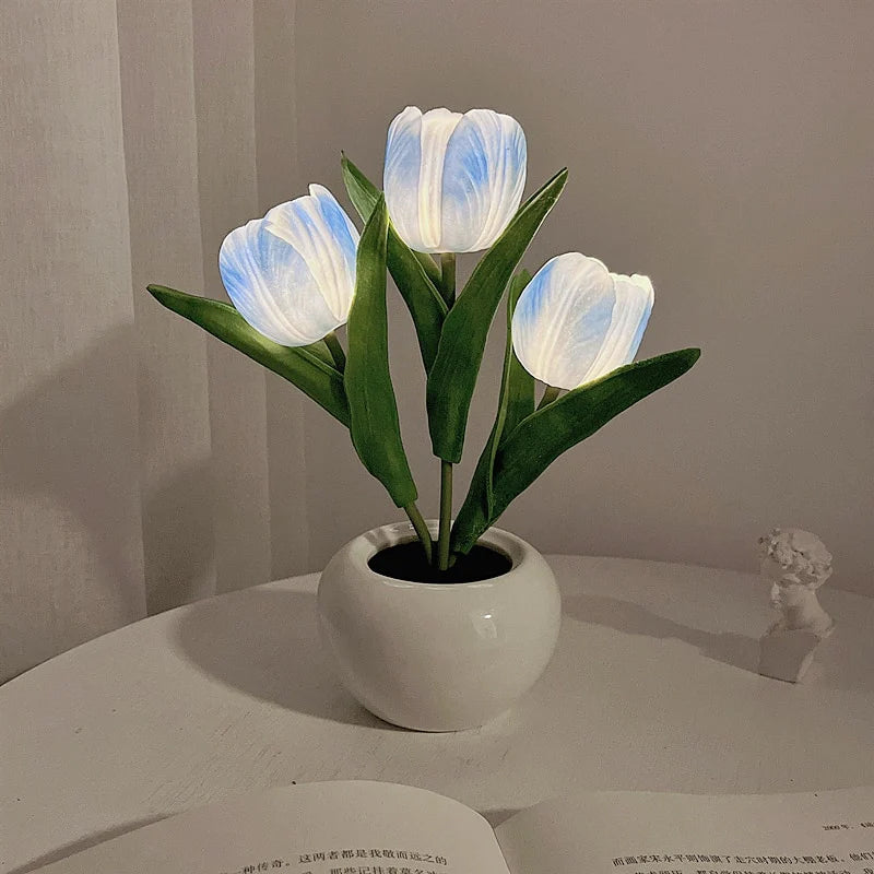 BowLift | LED Tulip Nightstand Lamp Flower Table Lamp