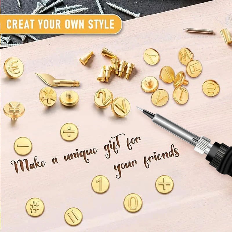 BowLift | 26 Letters Copper Mold —DIY Wood Burning/Carving Set