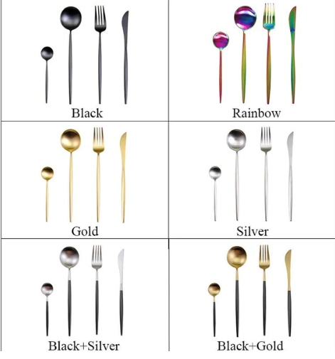 BowLift | 24-Piece Stainless Steel Gold-Silver Luxury Cutlery - RoyalGlow
