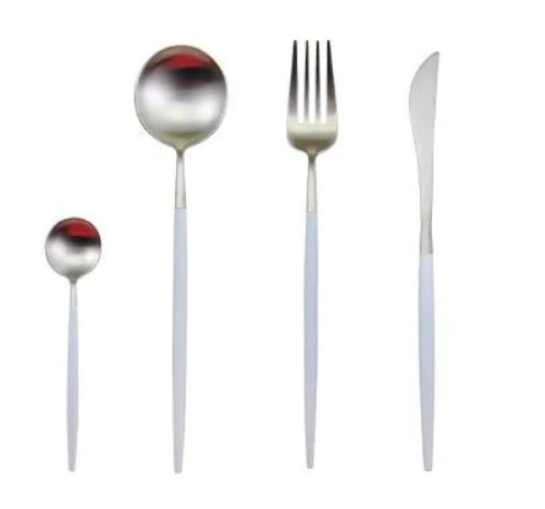 BowLift | 24-Piece Stainless Steel Gold-Silver Luxury Cutlery - RoyalGlow