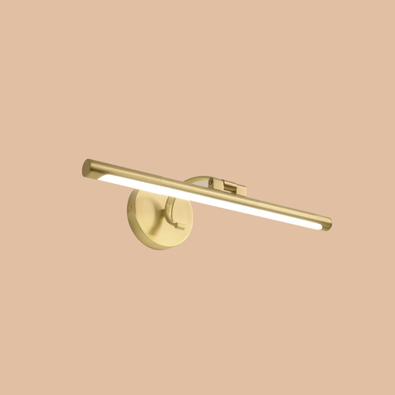 BowLift | Linear Bathroom LED Wall Lamp Acrylic Simplicity Wall Mount Lighting in Brass