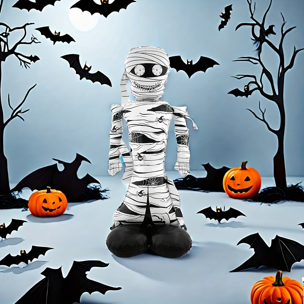 BowLift | Halloween Cartoon Inflatable Mummy Decoration | Spooky Freestanding Prop