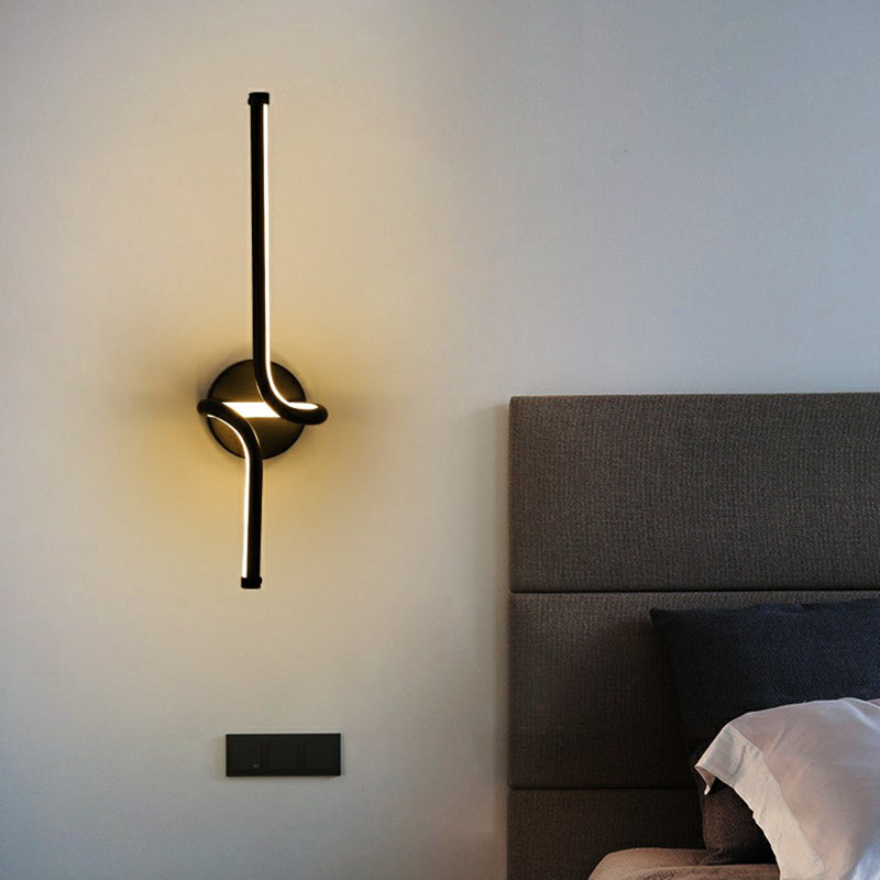 BowLift | Linear Nightstand Wall Lighting Metallic Minimalist Style LED Wall Light