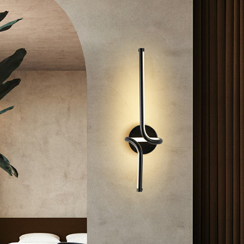 BowLift | Linear Nightstand Wall Lighting Metallic Minimalist Style LED Wall Light
