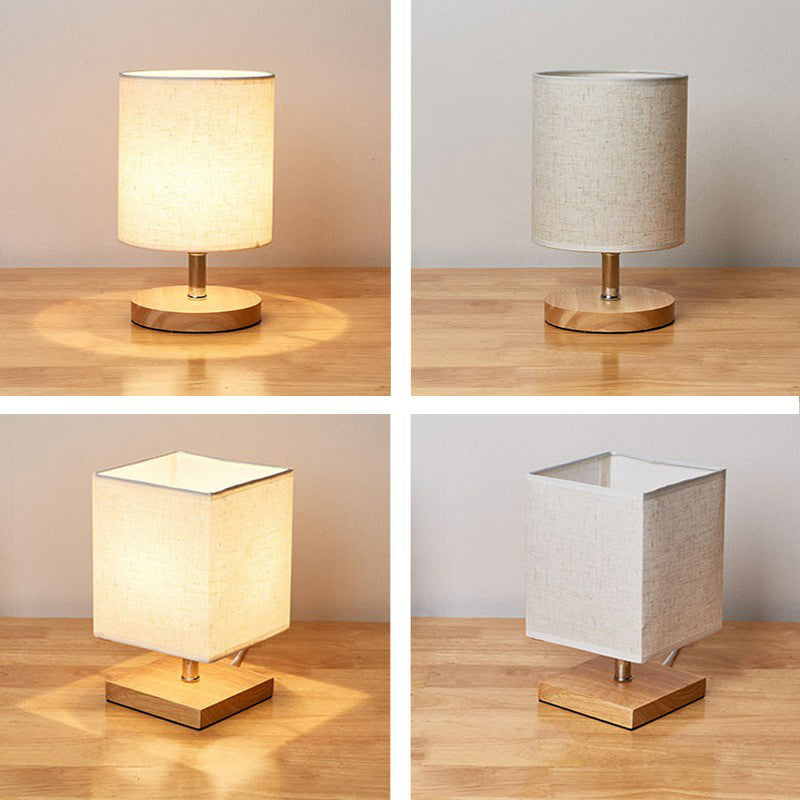 BowLift | LinenWood Minimalist Table Lamp – Natural Wooden Base & Linen Shade for Warm, Modern Lighting