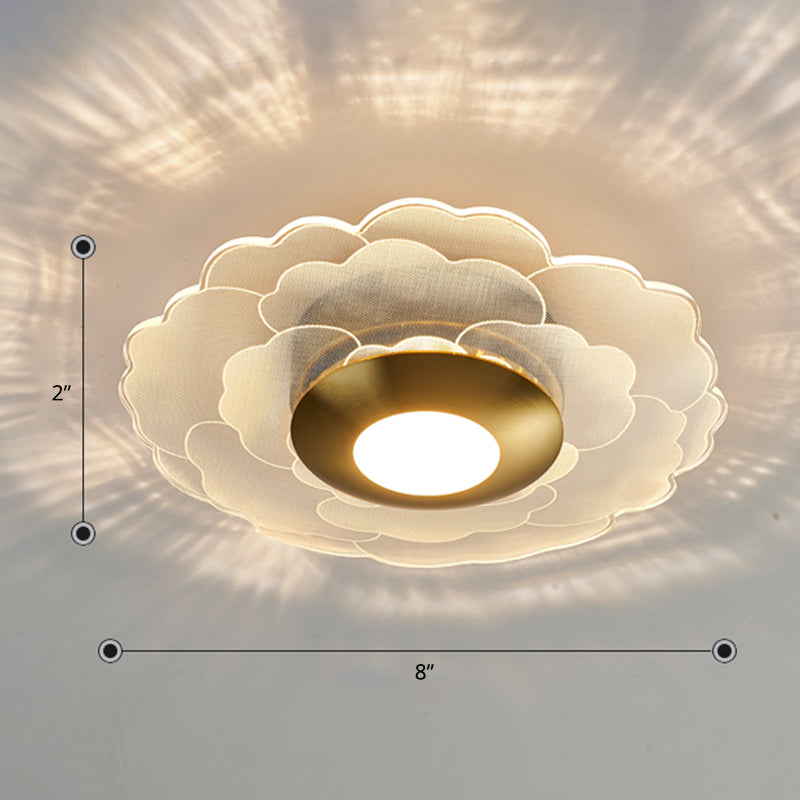 BowLift | Clear Flower Wall Sconce Light Art Deco Acrylic LED Wall Lighting for the Living Room