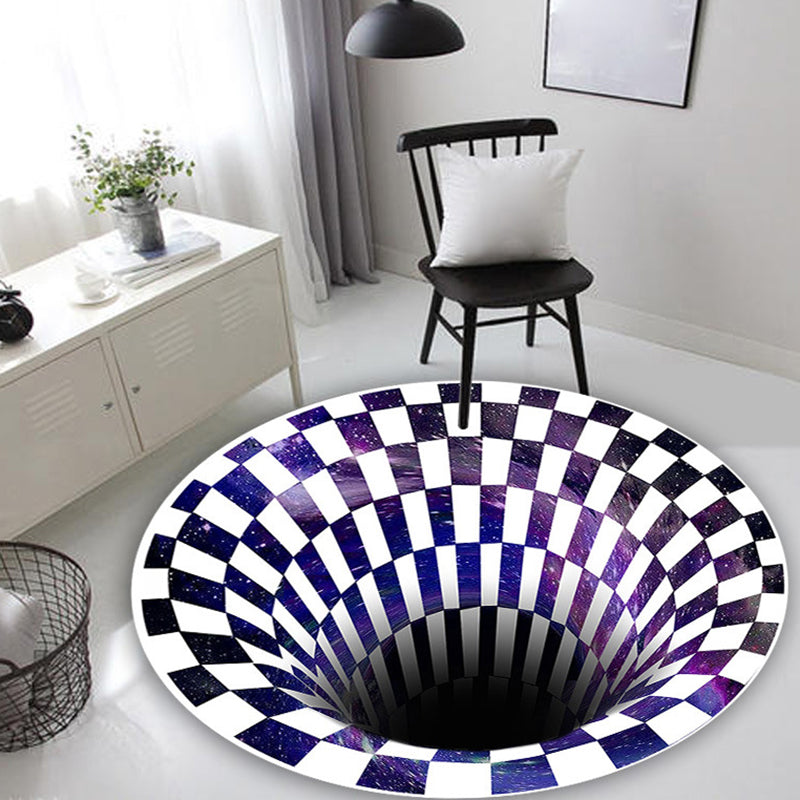 BowLift | Colorful Scandinavian Rug Polypropylene 3D-Printed Rug Non-Slip Back Machine Washable Indoor Floor for the Bedroom