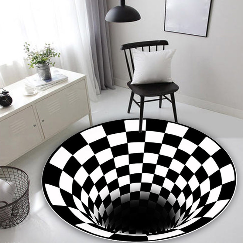 BowLift | Colorful Scandinavian Rug Polypropylene 3D-Printed Rug Non-Slip Back Machine Washable Indoor Floor for the Bedroom