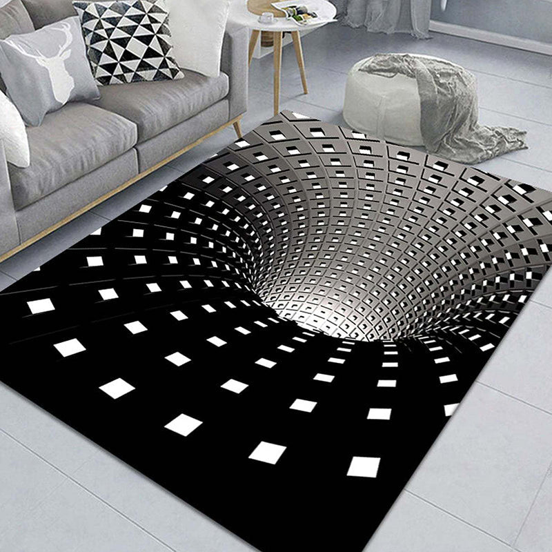 BowLift | Minimalist Living Room Rug Multicolored 3D-printed Mat Synthetic non-slip backing easy to care for Area Rug
