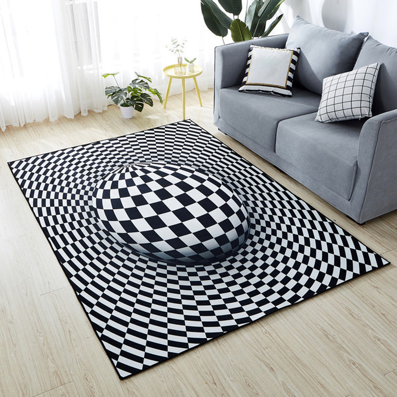 BowLift | Minimalist Living Room Rug Multicolored 3D-printed Mat Synthetic non-slip backing easy to care for Area Rug