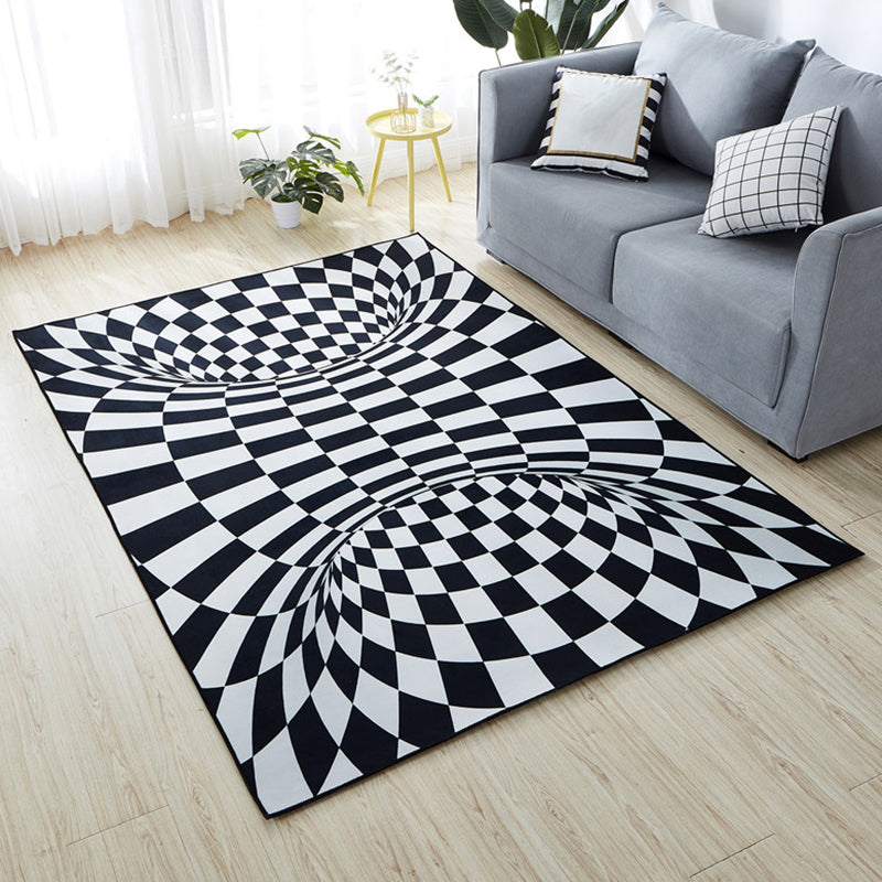 BowLift | Minimalist Living Room Rug Multicolored 3D-printed Mat Synthetic non-slip backing easy to care for Area Rug