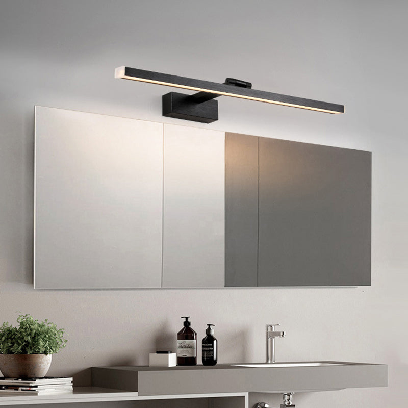 BowLift | Metallic linear makeup mirror lights Simplicity LED adjustable wall light lighting for the bathroom