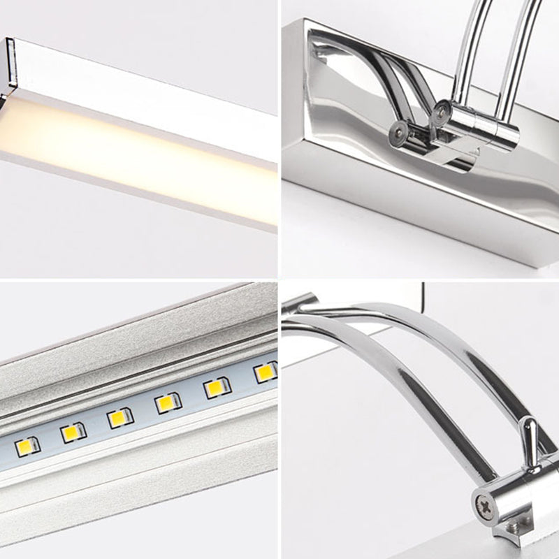 BowLift | Stainless Steel Stick Vanity Light Contemporary White LED Wall Lighting