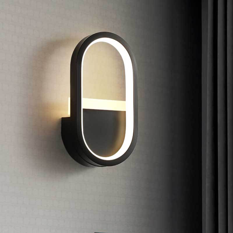 BowLift | Metallic elliptical LED wall lamp Minimalist wall lights lighting fixture for bedroom